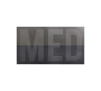 Direct Action MED Polish large patch SUBDUED flag - Black/Boreal Green