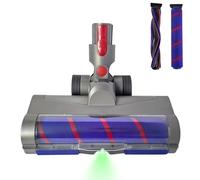 Direct Drive Motorhead Spazzola per pavimenti anti-groviglio + spazzola a rullo morbida per aspirapolvere Dyson V15 V11 V7 V8 V10 senza fili, testa di ricambio con faro LED verde