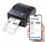 DirectCare Stampante per etichette Bluetooth 4x6, stampante termica per etichette per aziende, compatibile con Etsy, Shopify, Amazon, Royal Mail, DHL, DPD ed Evri, nero