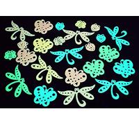 DirectGlow - Farfalle e insetti che si illuminano al buio, decorazione da parete, soffitto, 24 pezzi