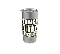 Direttamente dalla città angosciata vintage di Pittsburgh Bicchiere termico in acciaio inox doppia parete