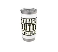Direttamente dalla città angosciata vintage di Pittsburgh Bicchiere termico in acciaio inox doppia parete