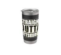 Direttamente dalla città angosciata vintage di Pittsburgh Bicchiere termico in acciaio inox doppia parete