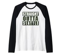 Direttamente dalla Città angosciata Vintage di Seattle Maglia con Maniche Raglan