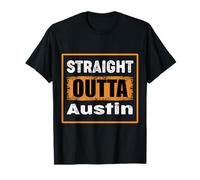 Direttamente Fuori Austin USA retrò Vintage Umorismo Maglietta