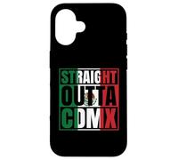 Direttamente fuori CDMX Mexico DF Ciudad Mexicana Bandiera Chicano Custodia per iPhone 16