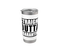 Direttamente fuori quarantena Vintage Distressed City Bicchiere termico in acciaio inox doppia parete