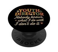 Direttore giovanile Retro Nessuno sa cosa faccio PopSockets PopGrip Adesivo