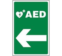 Direzionale FA - AED Freccia Sinistra - 300 x 400 mm - Vinile autoadesivo