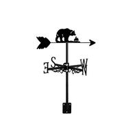 direzione del vento, Banderuola con ornamento di animali selvatici Banderuola in metallo nero Banderuola con montaggio sul tetto for l'arredamento del patio del cortile del giardino della fattoria, A(