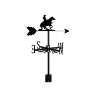 direzione del vento, Banderuola Cowboys Team Horse Cross Western Ornamento in metallo Banderuola Banderuola Indicatore di direzione del vento Supporto for tetto Banderuola for fattoria Giardino Cortil