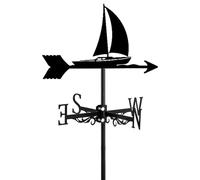 direzione del vento, Banderuola da corsa a forma di barca a vela ornamento in ferro indicatore di direzione del vento, strumenti di misurazione for tetti da giardino Decorazione for fattoria da giardi