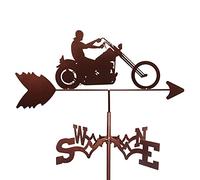direzione del vento, Banderuola for motocicletta in ghisa, supporto for tetto, indicatore di direzione del vento, scena di fattoria all'aperto, banderuola, paletto da giardino for giardino, patio, cor