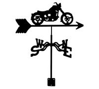 direzione del vento, Banderuola nera a forma di motocicletta for installazione sul tetto Banderuola in ferro da giardino Indicatore di direzione del vento retrò for decorazioni for cupola da giardino