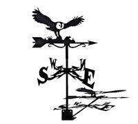 direzione del vento, Banderuola segnavento con supporto sul tetto Banderuola Indicatore di direzione del vento, Banderuola da giardino in metallo a forma di gufo retrò, Aquila calva, Regalo creativo f