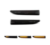 direzione dinamici Per BMW Serie 7 E65 E66 E67 Lente trasparente fumé Luci posizione laterali a LED Indicatori direzione Luci dinamiche color ambra(Smoked Dynamic Amber)