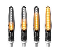 Direzione Frecce Indicatori 2 Pezzi Indicatori Direzione Motociclette 12V LED Lampeggiatore Posteriore Lampeggiante Acqua Corrente IP68 Luci Lampeggianti Motociclette Pieghevoli