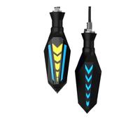 Direzione Frecce Indicatori Indicatore Direzione A Doppio Lato Scorrevole Motocicletta Indicatore Di Direzione A LED Luce Lampeggiante Relè Incorporato Bullone Universale M10