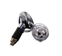 Direzione Frecce Indicatori Indicatori Di Direzione Per Motociclette Con Occhi Di Teschio Argentati Da 2 Pezzi Per Per Boulevard C109R C50 C90