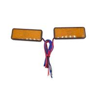 Direzione Indicatore 2 Pezzi Coda Freno Indicatore Direzione 24LED Rettangolo Lampada Per Auto Per Jeep Rimorchio Catarifrangenti Camion Luci Arresto Avvertimento Laterali Indicatori Direzione(Giallo)