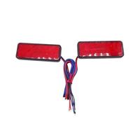 Direzione Indicatore 2 Pezzi Coda Freno Indicatore Direzione 24LED Rettangolo Lampada Per Auto Per Jeep Rimorchio Catarifrangenti Camion Luci Arresto Avvertimento Laterali Indicatori Direzione(Rosso)