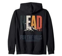 Dirigetevi Verso Le Colline Retro Forest Hikers Mountains Felpa con Cappuccio