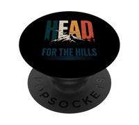 Dirigetevi Verso Le Colline Retro Forest Hikers Mountains PopSockets PopGrip Adesivo