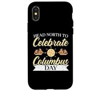 Dirigiti a nord per celebrare il Columbus Day Christopher Columbus Custodia per iPhone X/XS