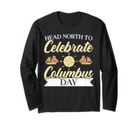 Dirigiti a nord per celebrare il Columbus Day Christopher Columbus Maglia a Manica