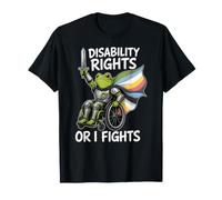 Diritti dei disabili o combatte la Sedia a rotelle Frog Knight Pride Maglietta