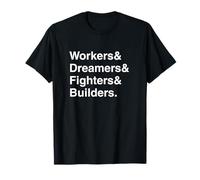 Diritti del Lavoro Ampersand Camicia Lavoratori Dreamers Costruttori Maglietta