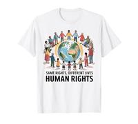 Diritti delle Donne Siamo Tutti Umani Uomo Grande Fan dei Diritti Umani Maglietta