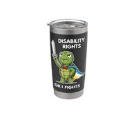 Diritti di disabilità o combatte Tartaruga Eroe Tartaruga Cartoon Bicchiere termico in acciaio inox doppia parete