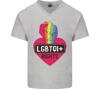 Diritti LGBTQI+ Consapevolezza Gay Pride T-Shirt In Cotone A V Per Uomo
