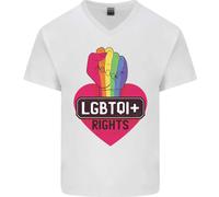 Diritti LGBTQI+ Consapevolezza Gay Pride T-Shirt In Cotone A V Per Uomo