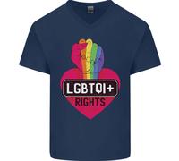 Diritti LGBTQI+ Consapevolezza Gay Pride T-Shirt In Cotone A V Per Uomo