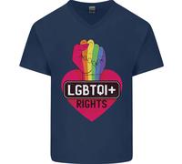 Diritti LGBTQI+ Consapevolezza Gay Pride T-Shirt In Cotone A V Per Uomo