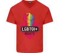 Diritti LGBTQI+ Consapevolezza Gay Pride T-Shirt In Cotone A V Per Uomo