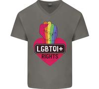 Diritti LGBTQI+ Consapevolezza Gay Pride T-Shirt In Cotone A V Per Uomo