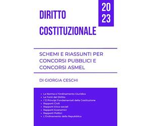 Diritto Costituzionale 2023 | Schemi e Riassunti per concorsi pubblici e concorsi Asmel