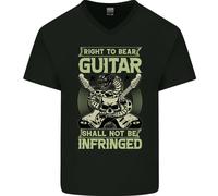 Diritto Di Portare Chitarra Rock N Roll Musica T-Shirt In Cotone A V Per Uomo