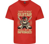 Diritto Di Portare Chitarra Rock N Roll Musica T-Shirt In Cotone A V Per Uomo