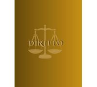 DIRITTO: Edizione Piuma d'Oro - Quaderno a righe A4, alta qualità, colore nero gradiente arancione per appunti di diritto. Premium Lined Notebook for Law Notes, Made in Italy.