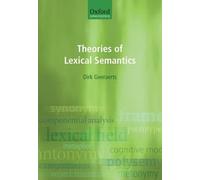 Dirk Geeraerts Theories of Lexical Semantics (Tascabile)