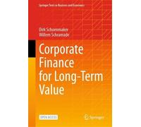 Dirk Schoenmaker Willem Schr Corporate Finance for Long-Term (Copertina rigida)