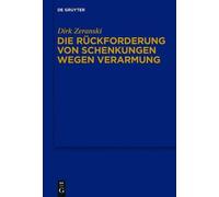 Dirk Zeranski Die Rückforderung von Schenkungen wegen Verarmu (Copertina rigida)