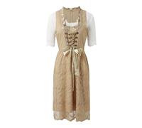 Dirndl - Abito tradizionale Dirndl da donna, taglie grandi, colore beige, con camicetta Dirndl, 3 pezzi, elegante, stile bavarese, costume tradizionale bavarese