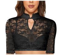 Dirndl Bluse Camicie Donna - Camicia Dirndl Donna Bella Camicetta Tradizionale Oktoberfest Lingerie Moda con Un Taglio Unico al Petto Comoda Tradizionale Camicia Oktoberfest Cosplay Costume