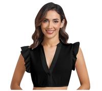Dirndl Bluse Transparent, Oktoberfest Abito Dirndl da Donna a Maniche Corte Abito da Birra Abito da Spettacolo sul Canottiere