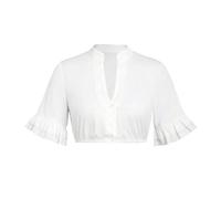 Dirndl Camicetta da donna a maniche ad ali - Camicetta tradizionale Dirndl bianco maniche ad ala Dirndl Dirndl camicetta Dirndl camicetta tradizionale bavarese con scollo a V, #1 bianco, S